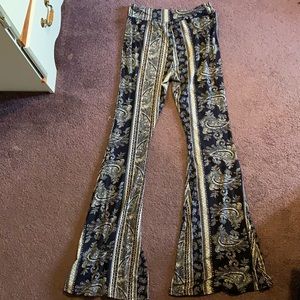 Boho hippie wide leg flare pants